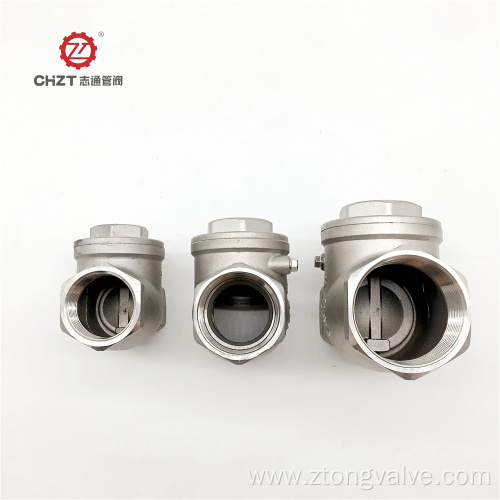 Threaded swing check valve for water